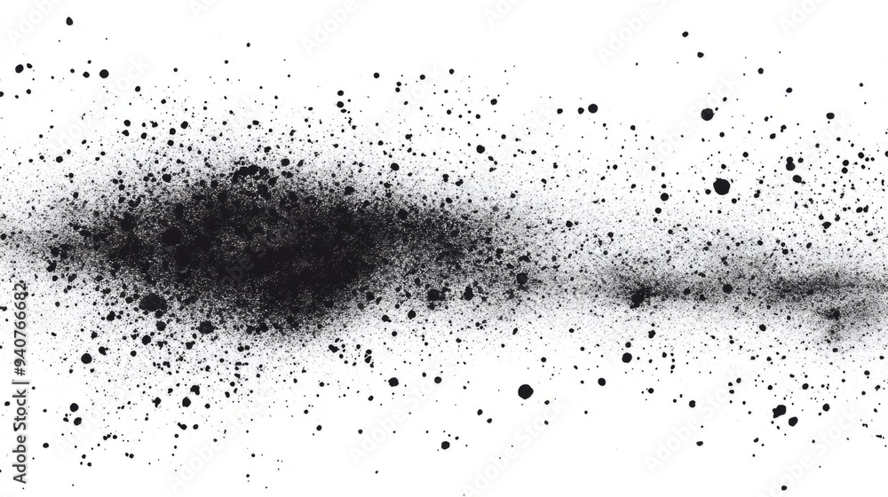 Abstract black particle dots on white background. Abstract black particle dots on white background.