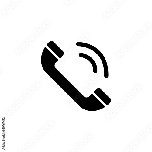 Phone call icon flat design isolated on white background