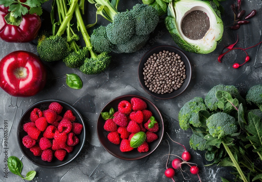 Healthy Food & Vegetables Still Life Healthy Food & Vegetables Still Life