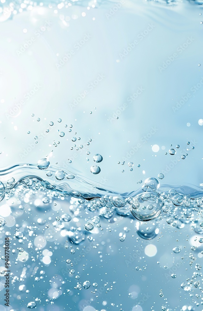 Close up of clear blue water splashing Close up of clear blue water splashing