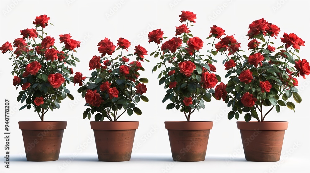 Two red begonias Two red begonias