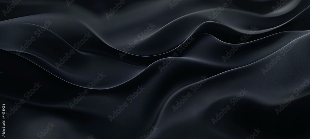 Luxurious Black Silk Background with Soft, Flowing Curves for Sophisticated and Stylish Visuals Luxurious Black Silk Background with Soft, Flowing Curves for Sophisticated and Stylish Visuals