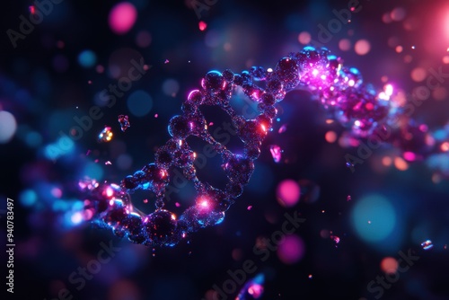 taxonomy with a biochemistry hologram, illustrating the evolution of biology. 