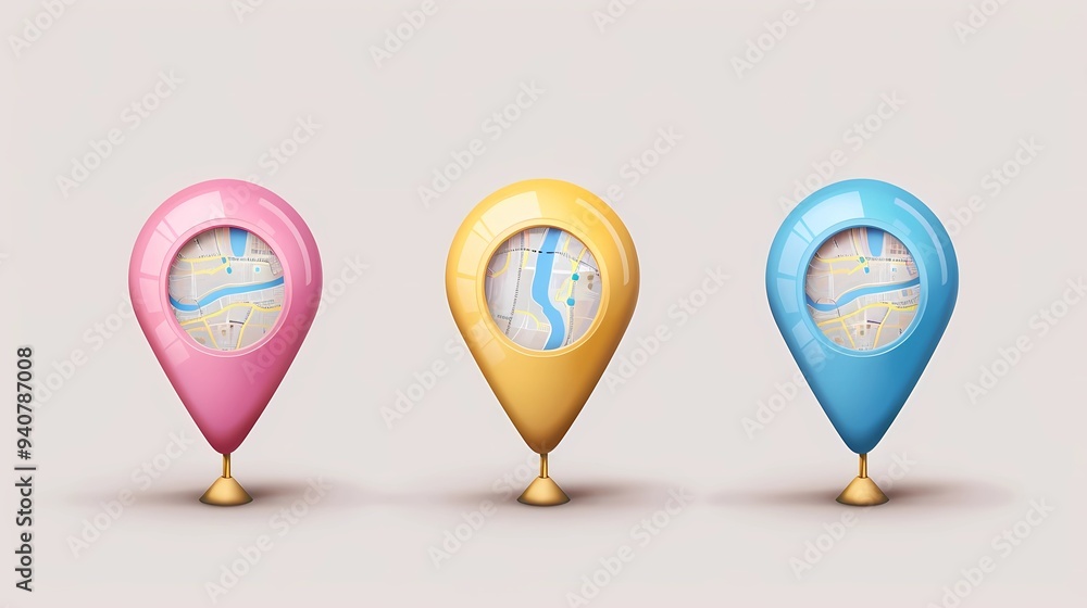 A 3D Location map pin gps pointer markers vector illustration for destination, Generative AI illustrations. A 3D Location map pin gps pointer markers vector illustration for destination, Generative AI illustrations.