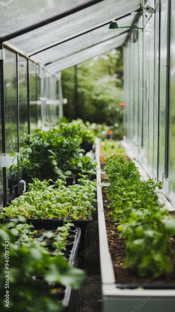 modern greenhouse filled with green vegetables modern greenhouse filled with green vegetables