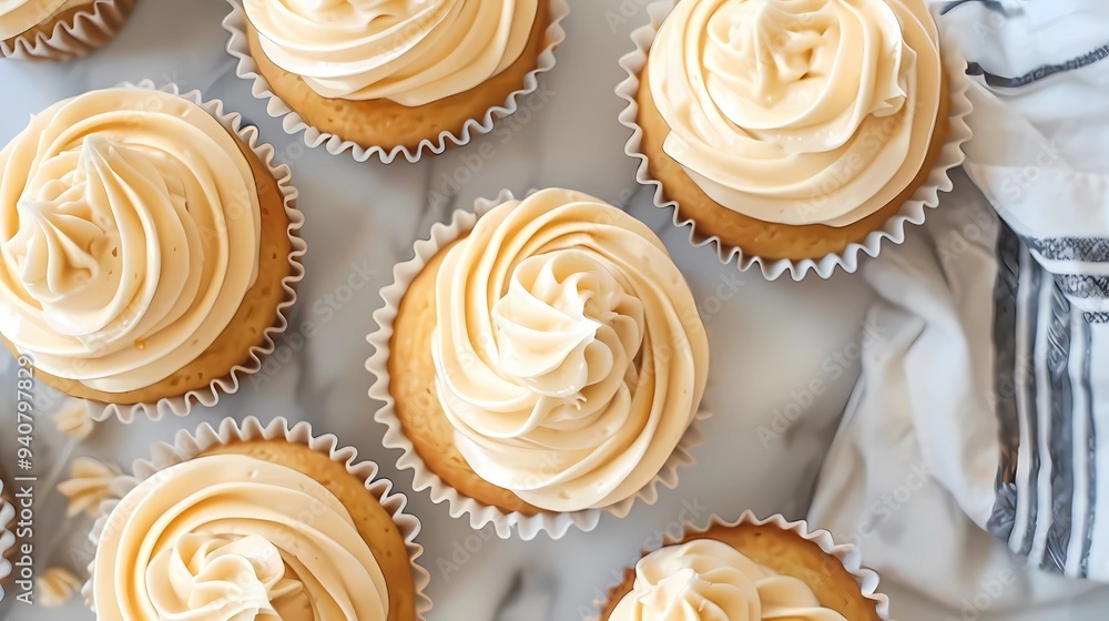 Close up a mapple buttercream frosting recipe, Generative AI illustrations.
Close up a mapple buttercream frosting recipe, Generative AI illustrations.