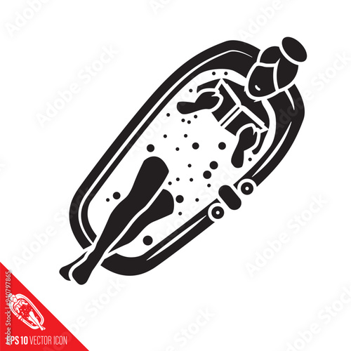 Woman reading in bathtub vector icon