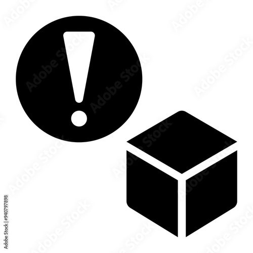 disruption, problem, trouble, challenge, warning, product management, product solid or glyph icon