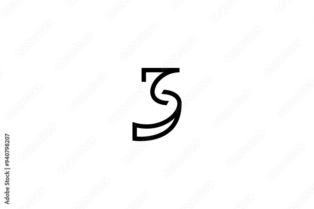 Letter JS or SJ Logo Design Vector Letter JS or SJ Logo Design Vector