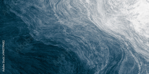 Abstract watercolor paint background by gradient deep blue color with liquid fluid grunge texture for background, banner