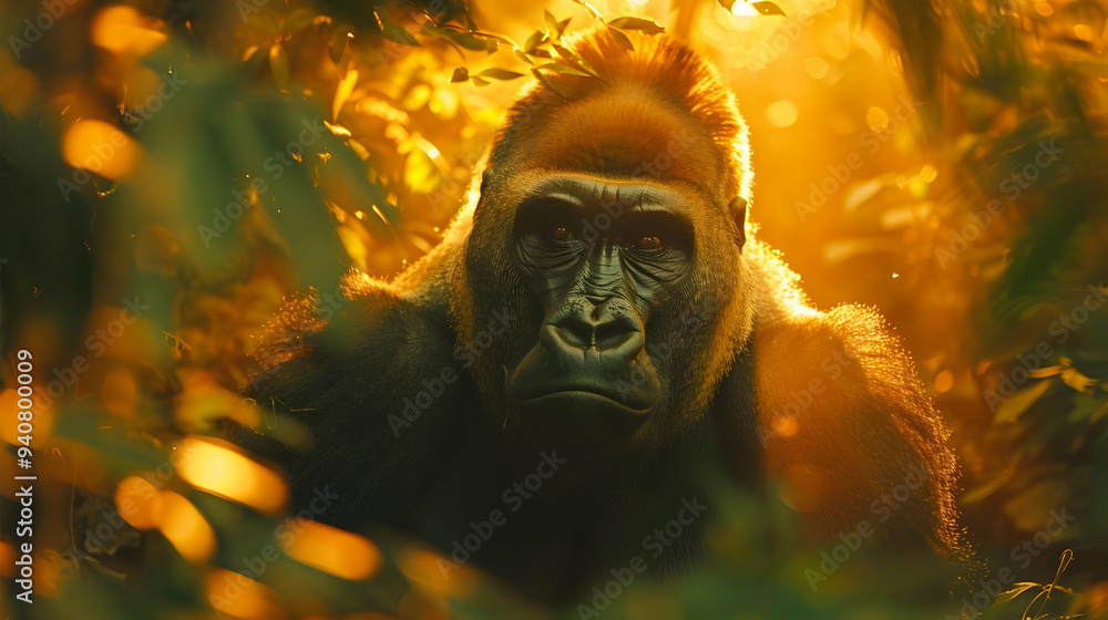 Gorilla in the Sunlight: A Realistic Photograph