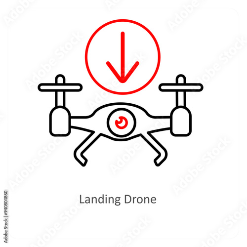 Landing drone  photo