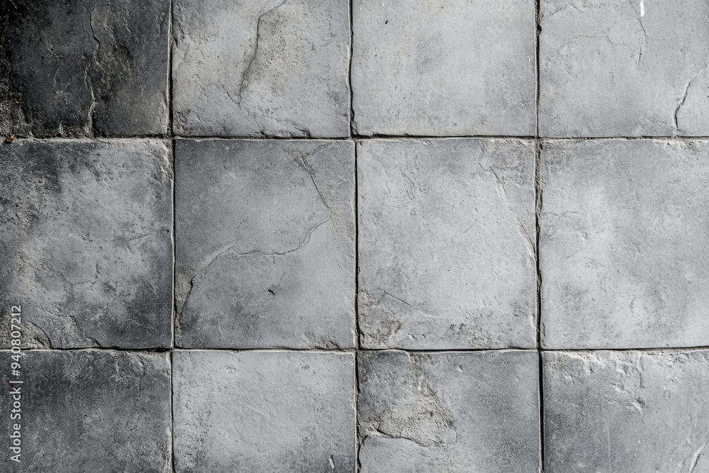 Naklejka premium grey floor tiles surface, texture of the stone light gray. Background , ai
