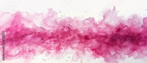 Pink paints watercolor background drawn by brush