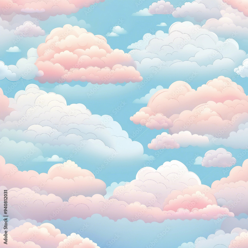 Obraz premium beautiful cloud puff background