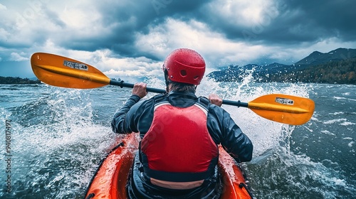 Kayaking Adventure in Stormy Waters