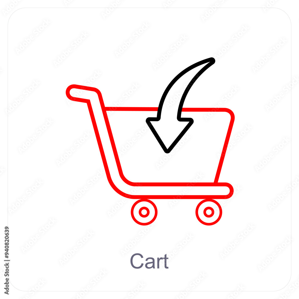 Cart and trolley icon concept Cart and trolley icon concept