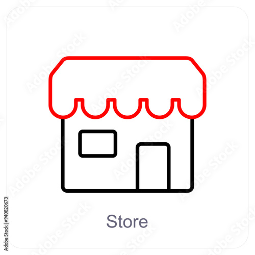 Store and ecommerce ico concept