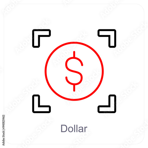 Dollar and money icon concept