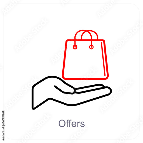 Offers and deals icon concept