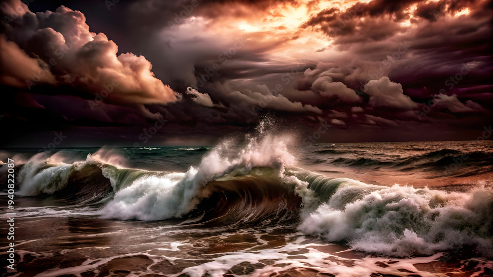 Fototapeta premium create a dramatic and intense image of a killing sea