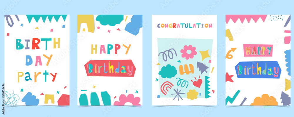 shape paper cut out background with colorful.illustration vector for a4 vertical kid design shape paper cut out background with colorful.illustration vector for a4 vertical kid design