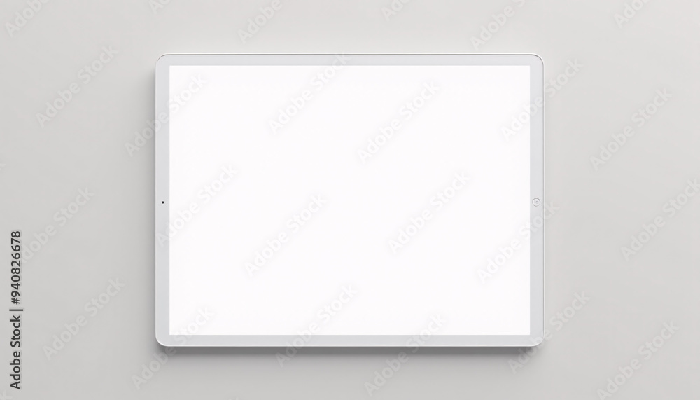 Mock up blank white digital tablet, isolated on a solid color background Mock up blank white digital tablet, isolated on a solid color background