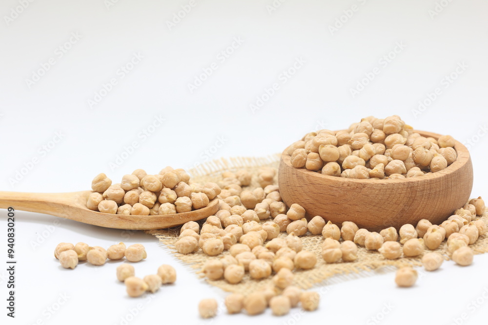 isolated chickpeas on white background isolated chickpeas on white background