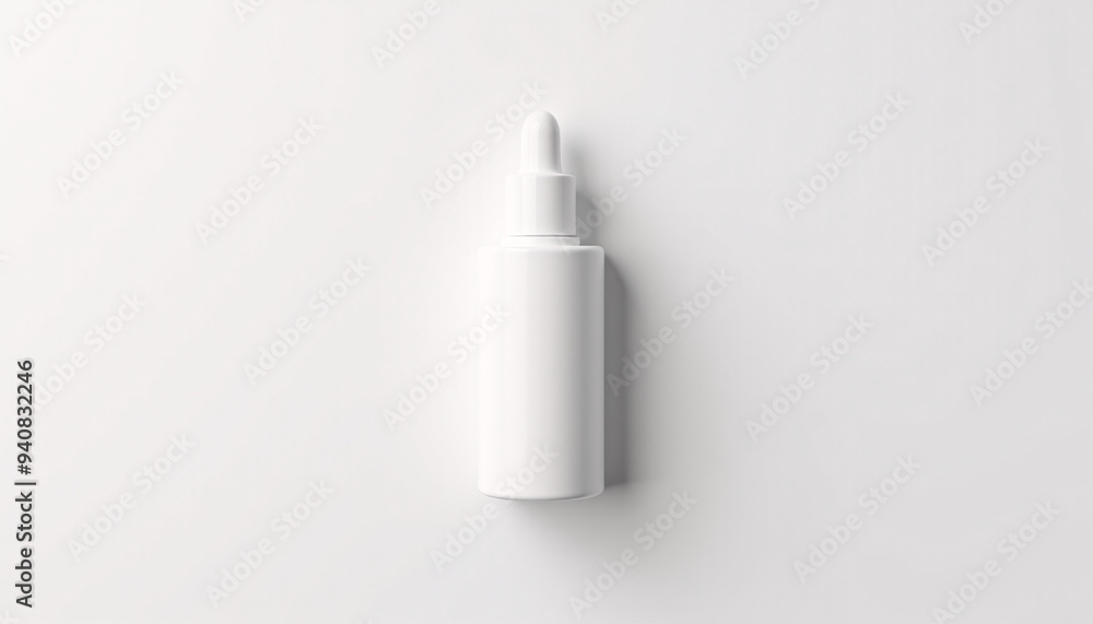 Mock up blank cosmetic packaging for serum bottle, isolated on a clean white background Mock up blank cosmetic packaging for serum bottle, isolated on a clean white background