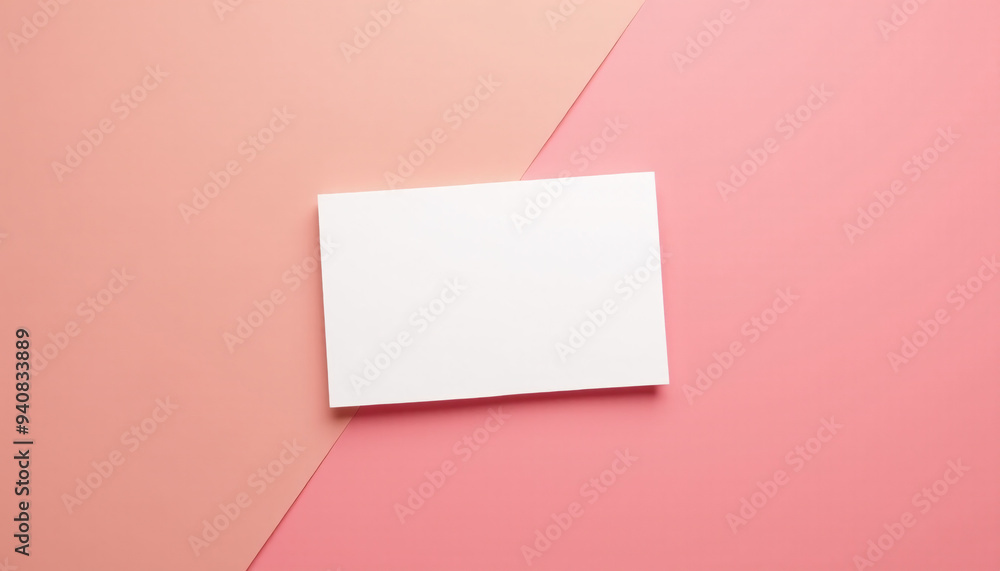 Mock up blank white gift card, isolated on a vibrant color background Mock up blank white gift card, isolated on a vibrant color background