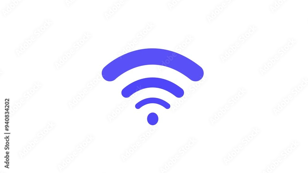 WIFI, icon, flashes, video 4k animation. WIFI symbol motion design for web design, mobile apps, up design. Wireless technology concept, sign. WIFI, icon, flashes, video 4k animation. WIFI symbol motion design for web design, mobile apps, up design. Wireless technology concept, sign.
