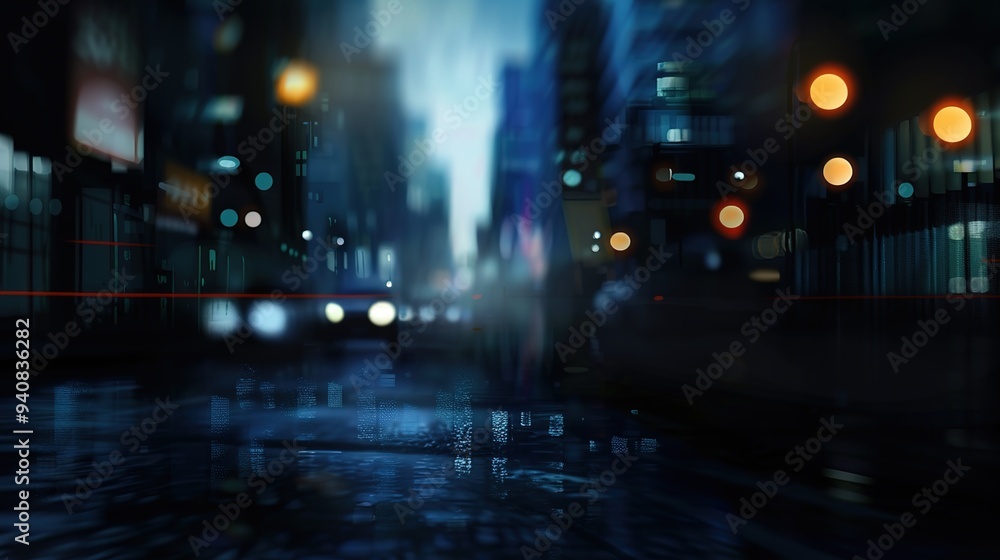 Abstract colorful circular bokeh with city background Abstract colorful circular bokeh with city background