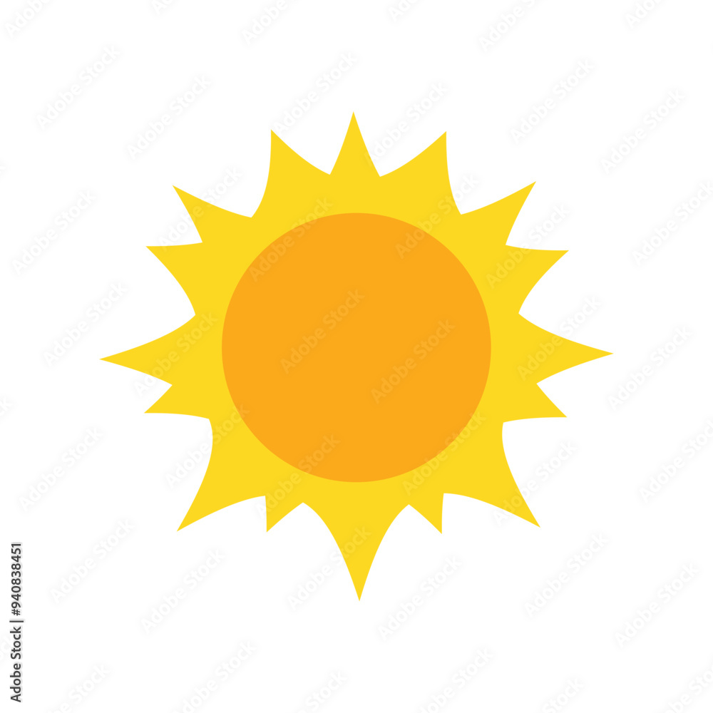 Sun icon vector. The Weather category. summer, sunlight. Sun icon vector. The Weather category. summer, sunlight.