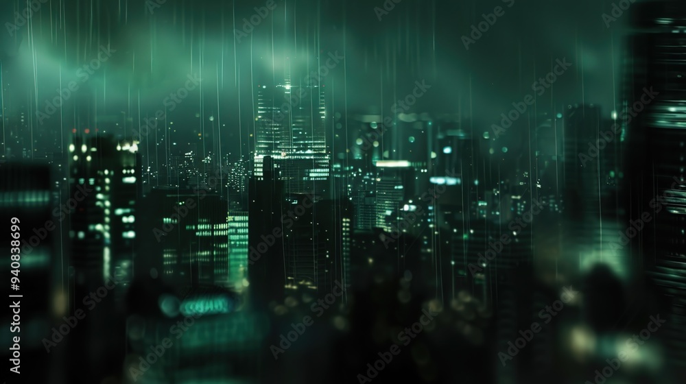 Abstract colorful circular bokeh with city background Abstract colorful circular bokeh with city background