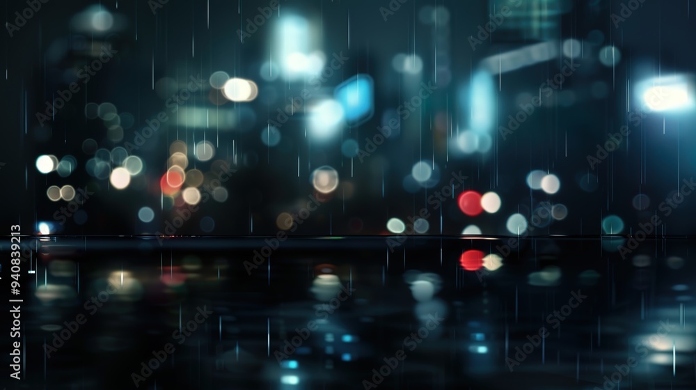 Abstract colorful circular bokeh with city background Abstract colorful circular bokeh with city background