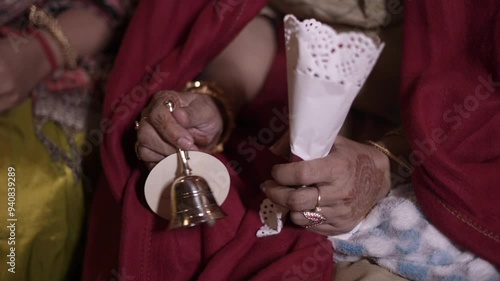 A shot of an Indian Wedding where rituals are being performed in India
 photo