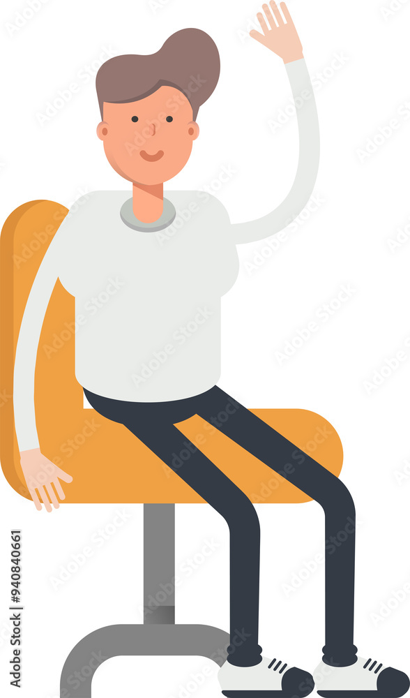 Boy Character Sitting on Chair
Boy Character Sitting on Chair