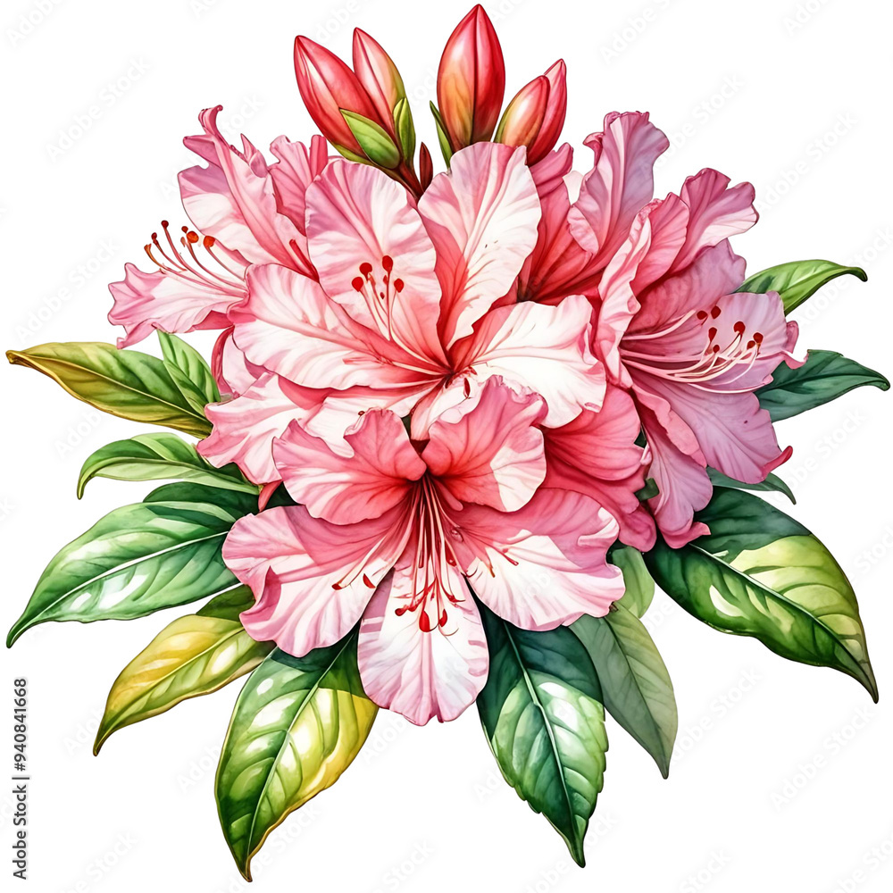 Obraz premium watercolor Botanical Illustration of Flower PNG Transparent Background Graphic design