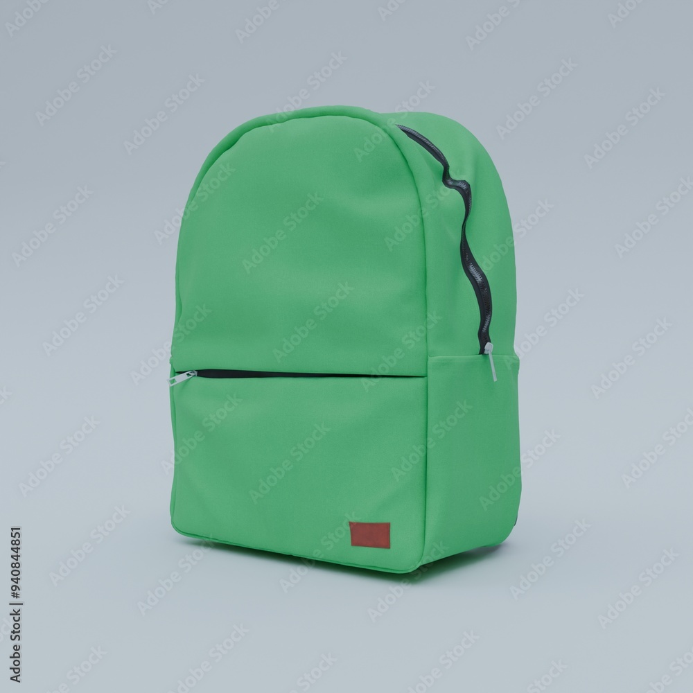 Fototapeta premium 3d Render of School Bag isolated on white background