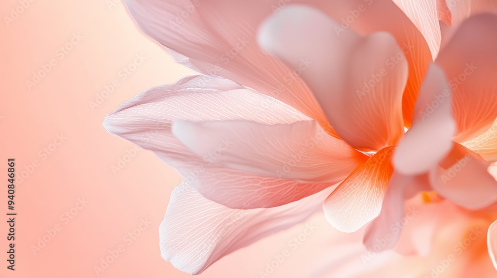 A pink flower in sharp focus against a pink and white backdrop Blurred center of bloom A pink flower in sharp focus against a pink and white backdrop Blurred center of bloom