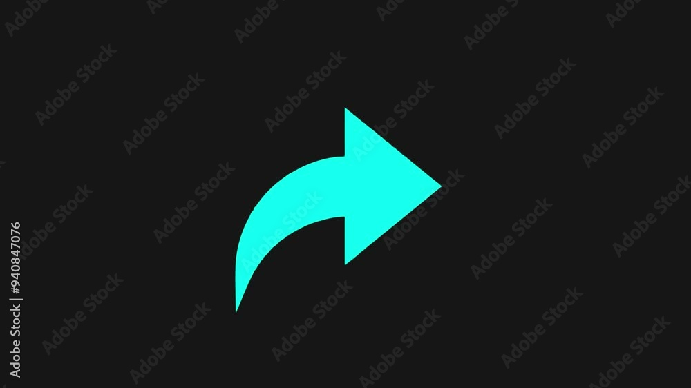Glowing share icon. share icon on black background. Glowing share icon. share icon on black background.