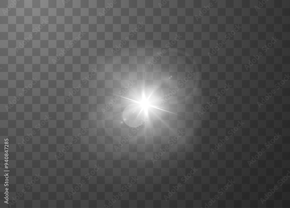 Sunlight glare with lens flare vector illustration Sunlight glare with lens flare vector illustration