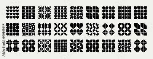 Geometric patterns for design and decor. Set of tiles. Vector illustration.	