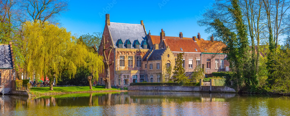 Fototapeta premium Minnewater lake, Bruges, Belgium