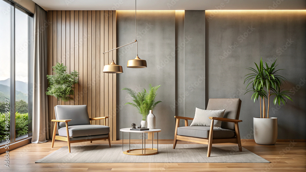 Minimalist interior design of modern living Room. Minimalist interior design of modern living Room.