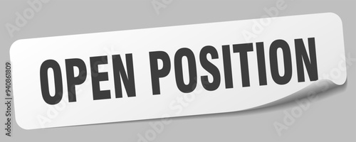 OPEN POSITION