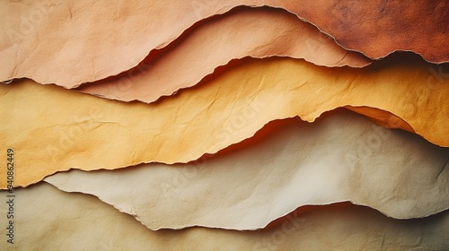 Authentic Handcrafted Paper Backdrop with Warm Earthy Tones and Tactile Details photo