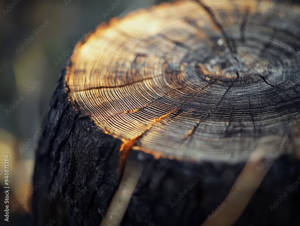A Close-Up of a Tree Stump Revealing Its Growth Rings, Showcasing the Texture and History Embedded in the Wood A Close-Up of a Tree Stump Revealing Its Growth Rings, Showcasing the Texture and History Embedded in the Wood