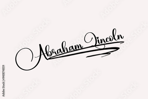 Abraham Lincoln Name signature with beautiful and stylish font