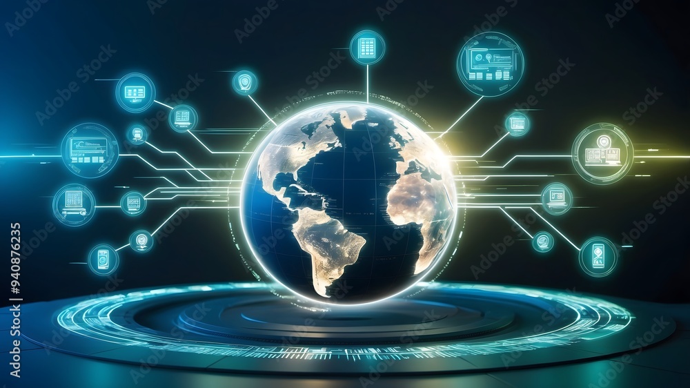Celebrate World Postal Day with Global Communication Concept and Copy Space Celebrate World Postal Day with Global Communication Concept and Copy Space